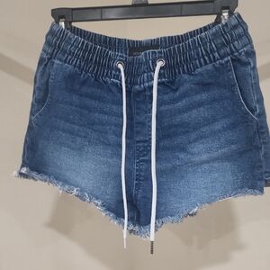 Kendall & Kylie Dark Blue Jean Shorts